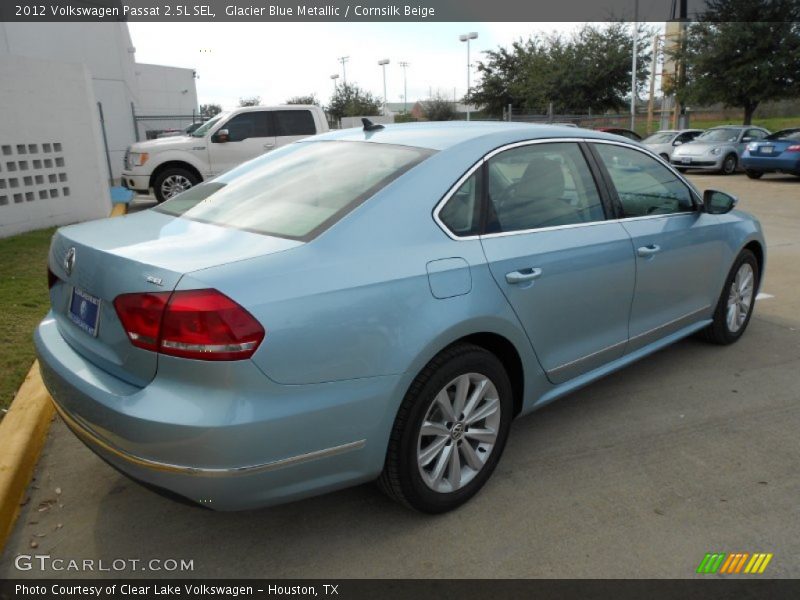 Glacier Blue Metallic / Cornsilk Beige 2012 Volkswagen Passat 2.5L SEL
