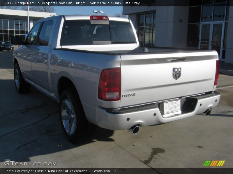 Bright Silver Metallic / Dark Slate Gray 2012 Dodge Ram 1500 Sport Crew Cab