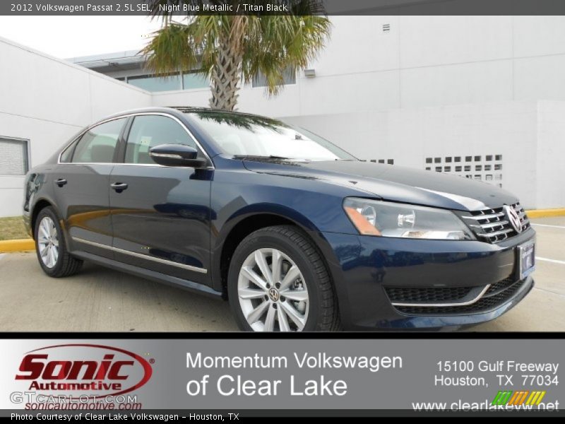 Night Blue Metallic / Titan Black 2012 Volkswagen Passat 2.5L SEL