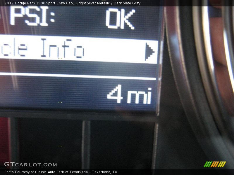 Bright Silver Metallic / Dark Slate Gray 2012 Dodge Ram 1500 Sport Crew Cab