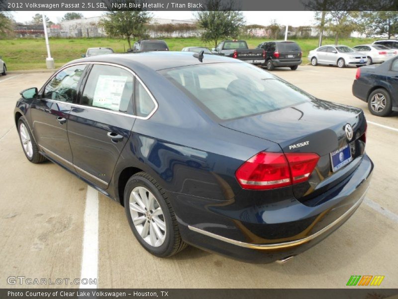 Night Blue Metallic / Titan Black 2012 Volkswagen Passat 2.5L SEL