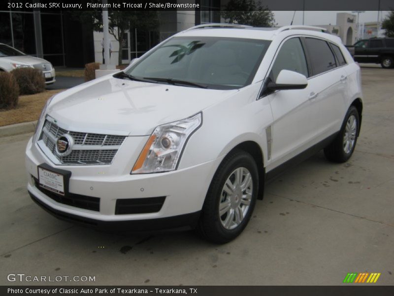 Platinum Ice Tricoat / Shale/Brownstone 2012 Cadillac SRX Luxury