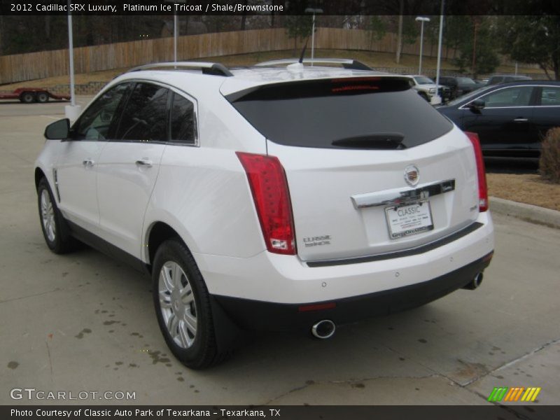 Platinum Ice Tricoat / Shale/Brownstone 2012 Cadillac SRX Luxury