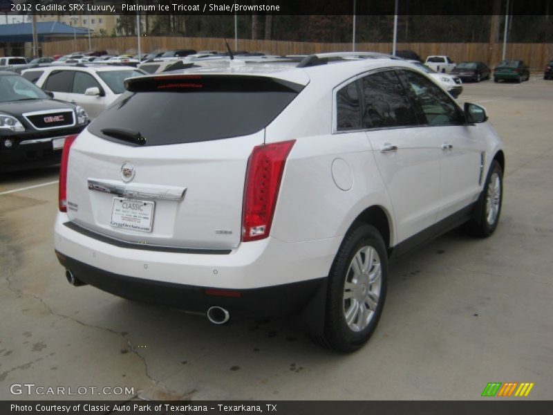 Platinum Ice Tricoat / Shale/Brownstone 2012 Cadillac SRX Luxury
