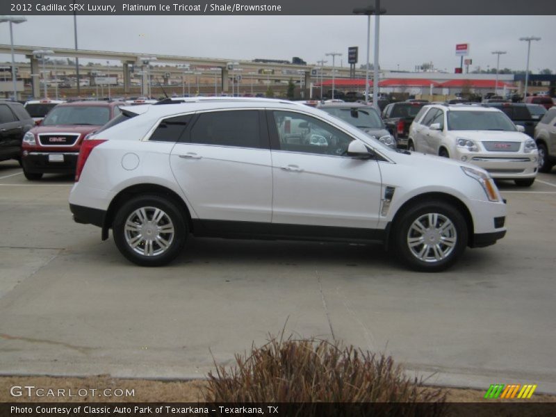 Platinum Ice Tricoat / Shale/Brownstone 2012 Cadillac SRX Luxury