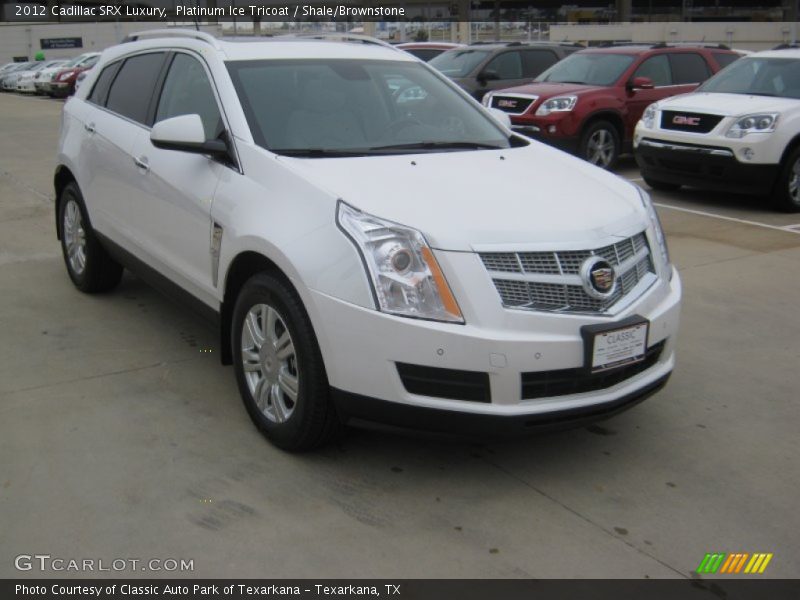 Platinum Ice Tricoat / Shale/Brownstone 2012 Cadillac SRX Luxury
