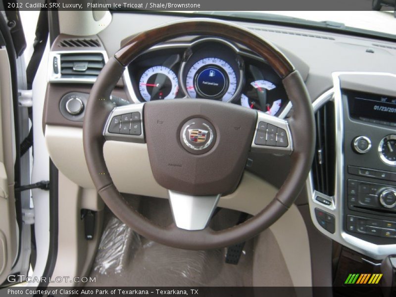 Platinum Ice Tricoat / Shale/Brownstone 2012 Cadillac SRX Luxury