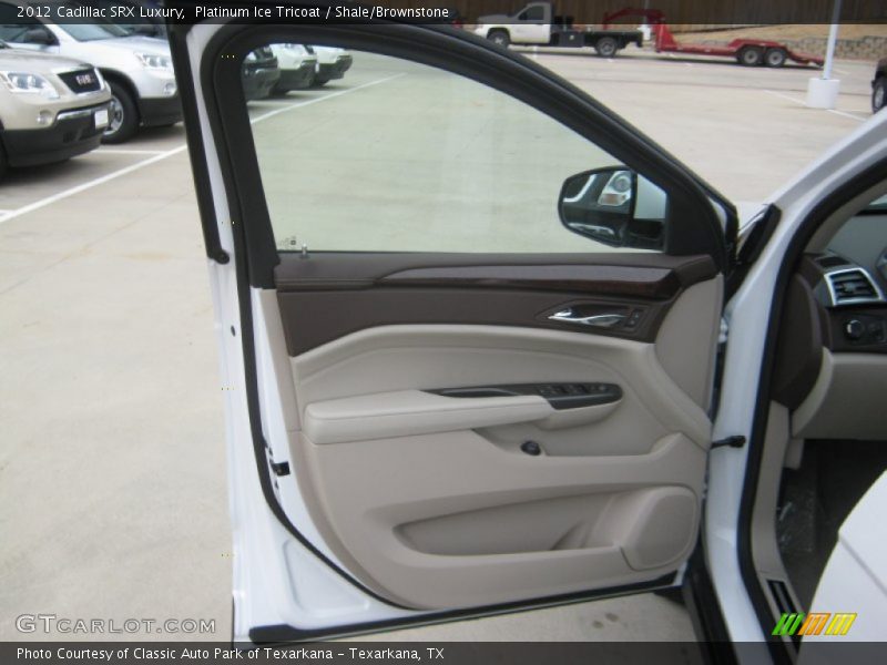 Platinum Ice Tricoat / Shale/Brownstone 2012 Cadillac SRX Luxury
