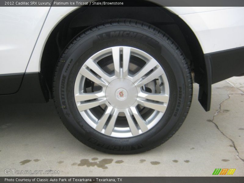 Platinum Ice Tricoat / Shale/Brownstone 2012 Cadillac SRX Luxury
