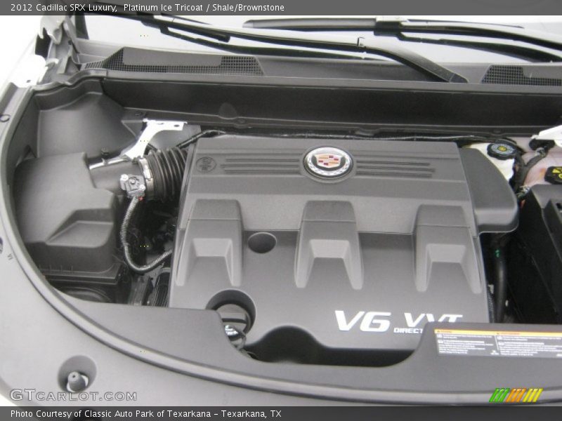 Platinum Ice Tricoat / Shale/Brownstone 2012 Cadillac SRX Luxury