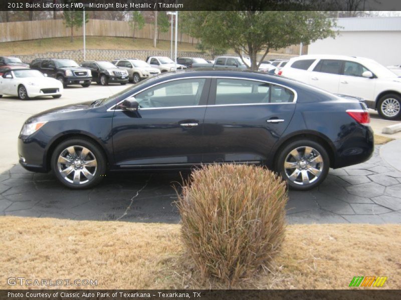 Midnight Blue Metallic / Titanium 2012 Buick LaCrosse FWD