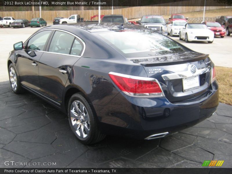 Midnight Blue Metallic / Titanium 2012 Buick LaCrosse FWD