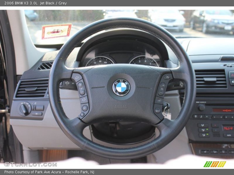 Jet Black / Grey 2006 BMW X3 3.0i