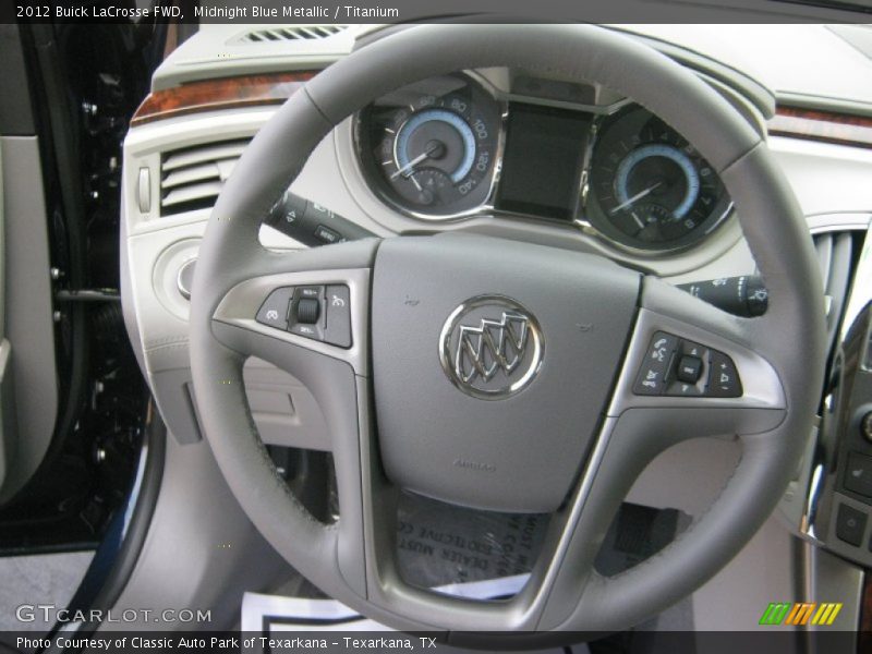 Midnight Blue Metallic / Titanium 2012 Buick LaCrosse FWD