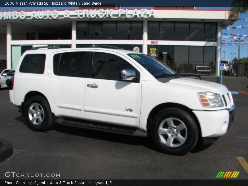 Blizzard White / Sand Beige 2006 Nissan Armada SE