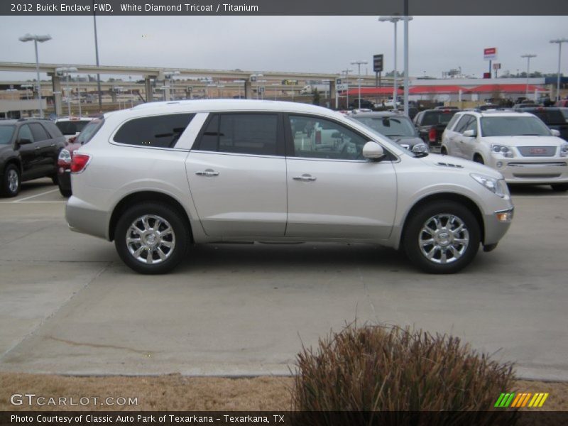 White Diamond Tricoat / Titanium 2012 Buick Enclave FWD