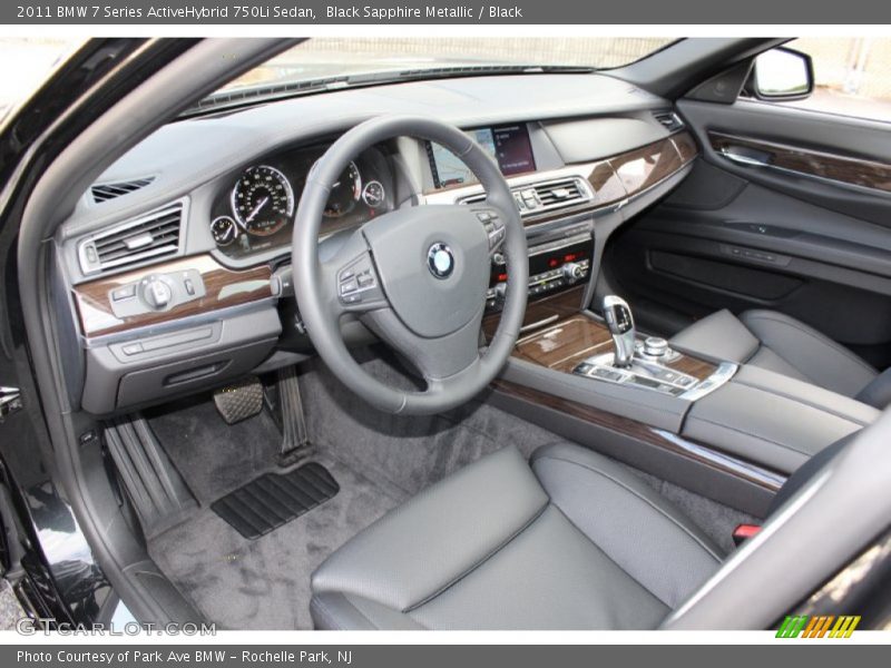 Black Interior - 2011 7 Series ActiveHybrid 750Li Sedan 