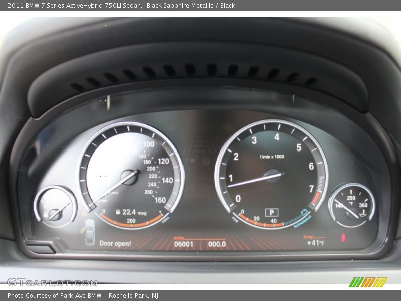  2011 7 Series ActiveHybrid 750Li Sedan ActiveHybrid 750Li Sedan Gauges