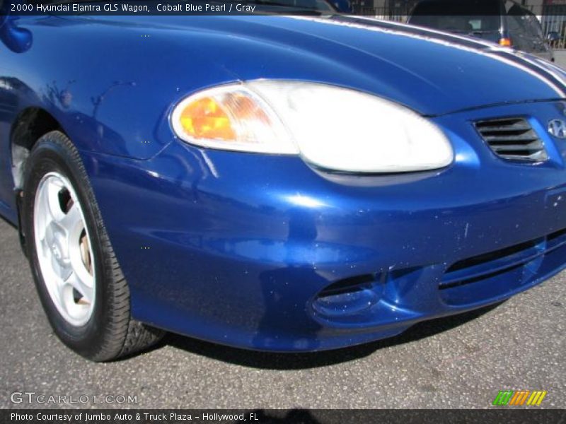 Cobalt Blue Pearl / Gray 2000 Hyundai Elantra GLS Wagon