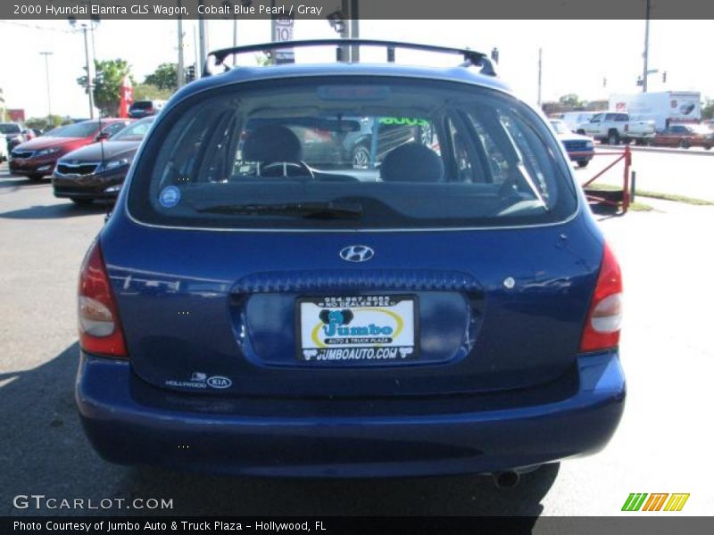 Cobalt Blue Pearl / Gray 2000 Hyundai Elantra GLS Wagon