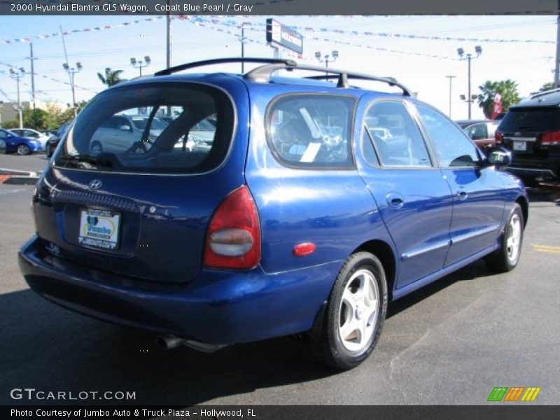 Cobalt Blue Pearl / Gray 2000 Hyundai Elantra GLS Wagon