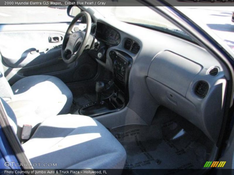 Cobalt Blue Pearl / Gray 2000 Hyundai Elantra GLS Wagon