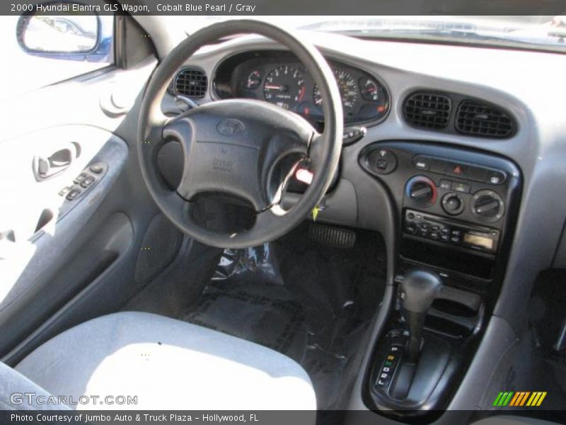 Cobalt Blue Pearl / Gray 2000 Hyundai Elantra GLS Wagon