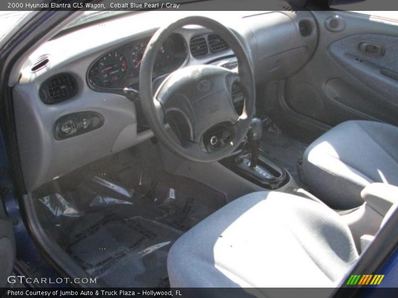Cobalt Blue Pearl / Gray 2000 Hyundai Elantra GLS Wagon