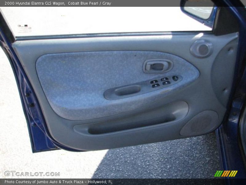 Cobalt Blue Pearl / Gray 2000 Hyundai Elantra GLS Wagon