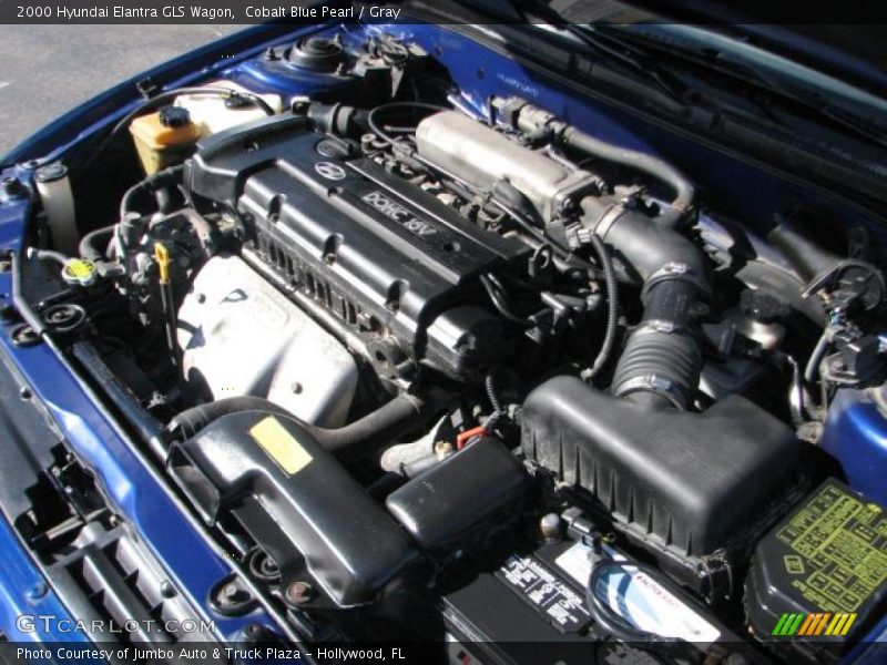 Cobalt Blue Pearl / Gray 2000 Hyundai Elantra GLS Wagon