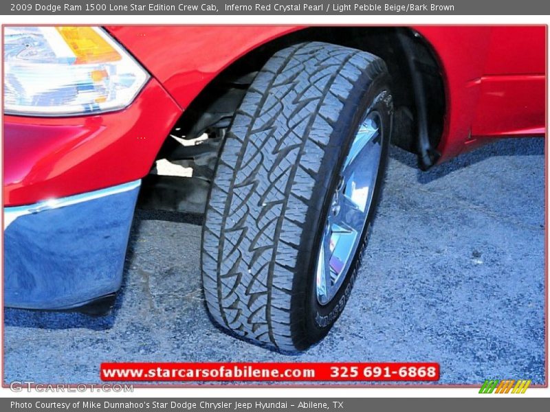 Inferno Red Crystal Pearl / Light Pebble Beige/Bark Brown 2009 Dodge Ram 1500 Lone Star Edition Crew Cab