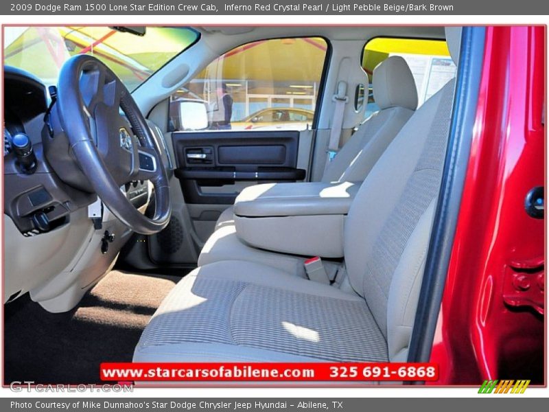 Inferno Red Crystal Pearl / Light Pebble Beige/Bark Brown 2009 Dodge Ram 1500 Lone Star Edition Crew Cab