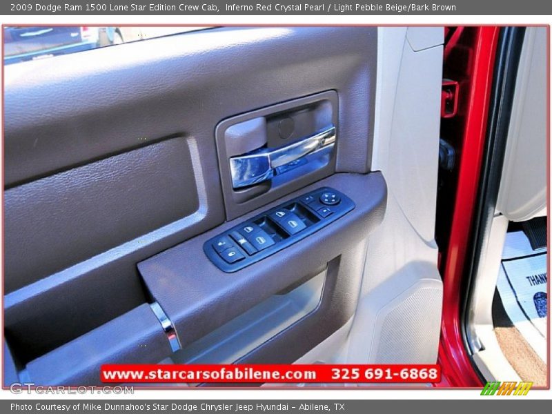 Inferno Red Crystal Pearl / Light Pebble Beige/Bark Brown 2009 Dodge Ram 1500 Lone Star Edition Crew Cab
