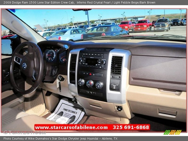 Inferno Red Crystal Pearl / Light Pebble Beige/Bark Brown 2009 Dodge Ram 1500 Lone Star Edition Crew Cab