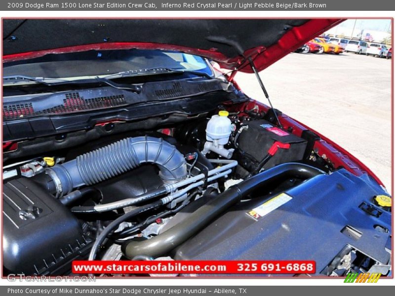 Inferno Red Crystal Pearl / Light Pebble Beige/Bark Brown 2009 Dodge Ram 1500 Lone Star Edition Crew Cab