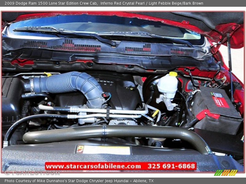Inferno Red Crystal Pearl / Light Pebble Beige/Bark Brown 2009 Dodge Ram 1500 Lone Star Edition Crew Cab