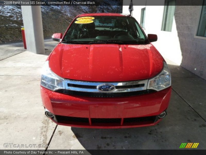Vermillion Red / Charcoal Black 2008 Ford Focus SES Sedan
