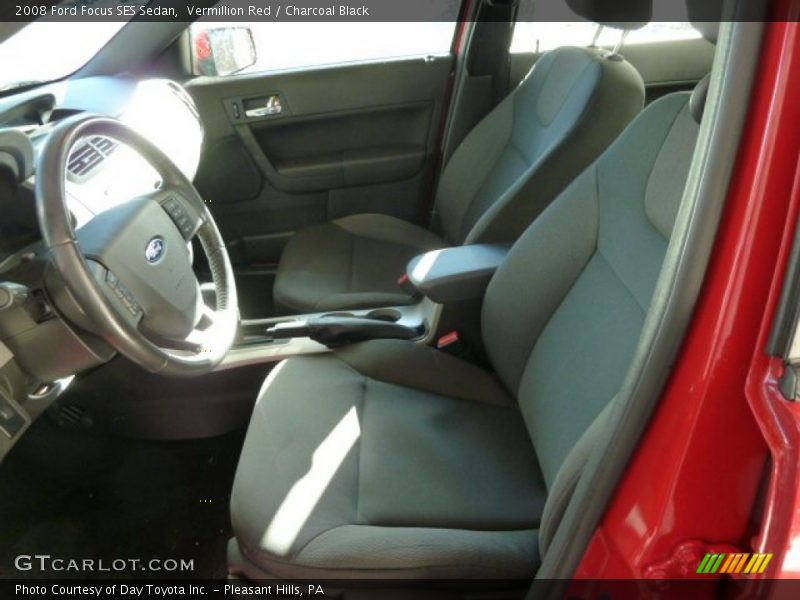 Vermillion Red / Charcoal Black 2008 Ford Focus SES Sedan