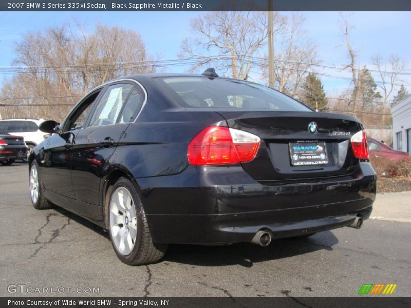 Black Sapphire Metallic / Black 2007 BMW 3 Series 335xi Sedan