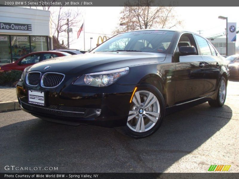 Jet Black / Black 2009 BMW 5 Series 528xi Sedan