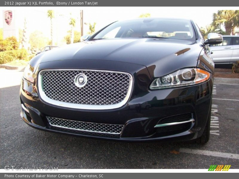 Ebony / London Tan/Jet 2012 Jaguar XJ XJL Portfolio