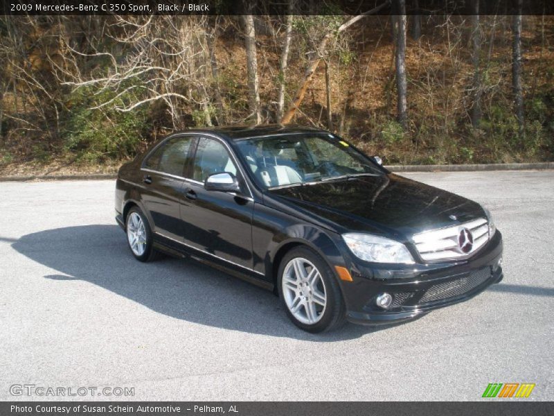 Black / Black 2009 Mercedes-Benz C 350 Sport