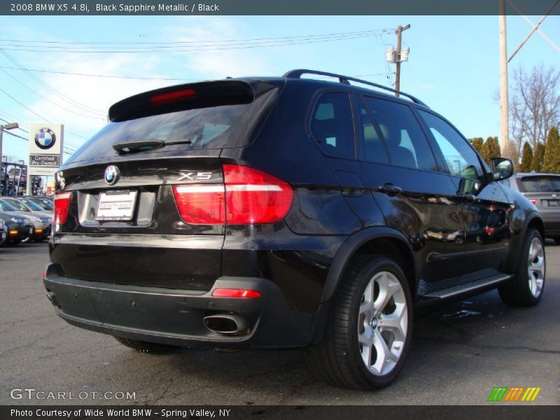 Black Sapphire Metallic / Black 2008 BMW X5 4.8i