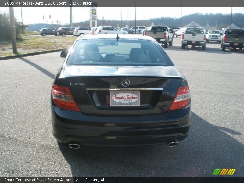 Black / Black 2009 Mercedes-Benz C 350 Sport