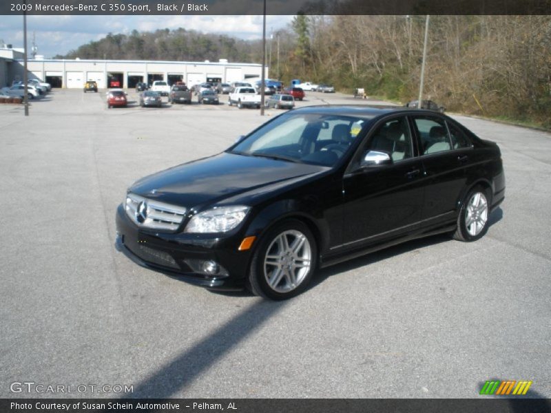Black / Black 2009 Mercedes-Benz C 350 Sport