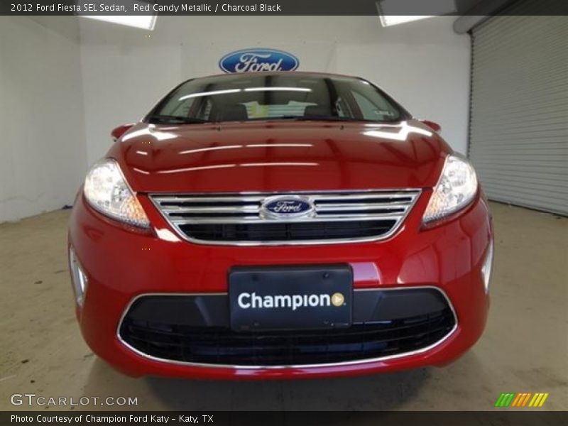 Red Candy Metallic / Charcoal Black 2012 Ford Fiesta SEL Sedan