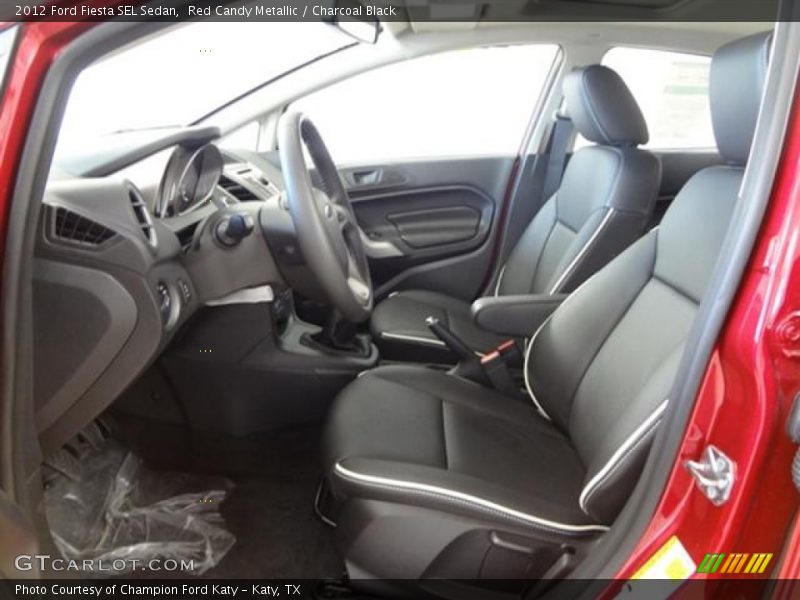 Red Candy Metallic / Charcoal Black 2012 Ford Fiesta SEL Sedan