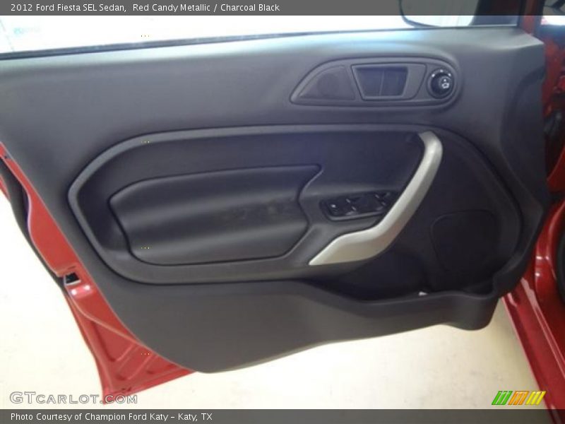 Red Candy Metallic / Charcoal Black 2012 Ford Fiesta SEL Sedan