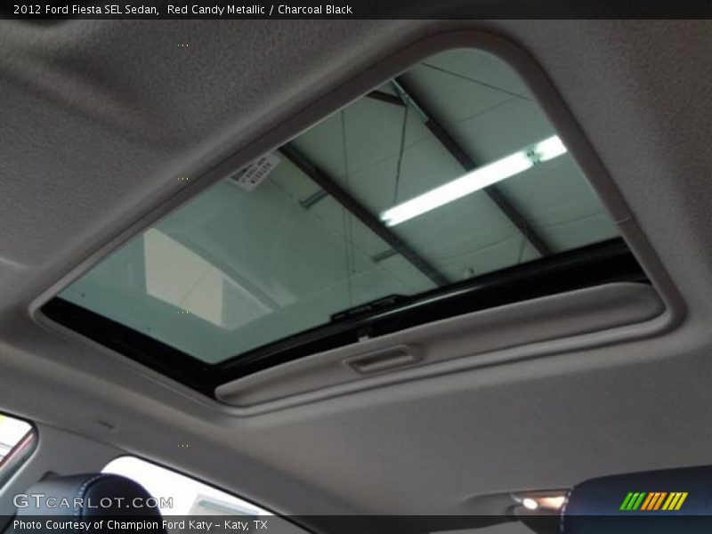 Red Candy Metallic / Charcoal Black 2012 Ford Fiesta SEL Sedan