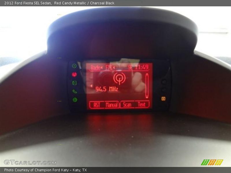 Red Candy Metallic / Charcoal Black 2012 Ford Fiesta SEL Sedan